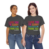Ho’oponopono Unisex T Shirt Healing Affirmation Tee Spiritual Gratitude Mindfulness Inspired Positive Energy Heavy Cotton Graphic Top