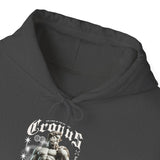 Cronus The Dark Sovereign Unisex Heavy Blend Hooded Sweatshirt Greek Mythology Statue Graphic Gothic Streetwear Bold Artistic Hoodie