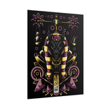 Anubis Balance God Matte Vertical Poster Egyptian Mythology Wall Art Cosmic Balance Decor For Home Office Gym Tattoo Studio Spiritual Aesthetic And Modern Streetwear Art Lovers