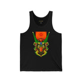 Cell Samurai Unisex Tank Top Futuristic Japanese Warrior Streetwear Cyberpunk Anime Art Sleeveless Shirt For Summer Festivals Gymwear Tattoo Artists And Modern Fashion Enthusiasts