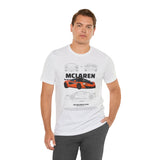 Orange Hypercar Blueprint Unisex Heavy Cotton Tee High Detail Automotive Art Streetwear Graphic for Car Enthusiasts and Daily Wear