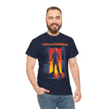 The Silent Stalker Unisex Heavy Cotton Tee Retro Horror Graphic Shirt Halloween Streetwear Creepy Night Design for Fall Parties and Dark Aesthetic Lovers