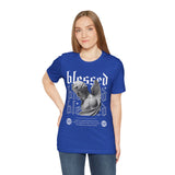 Blessed Angel Statue Graphic Unisex Jersey Short Sleeve Tee Gothic Streetwear Aesthetic Spiritual Bold Artistic Fashion T Shirt