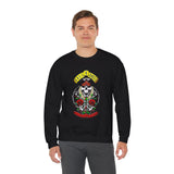 Rock Skull Roses Unisex Sweatshirt Bold Vintage Streetwear Rebel Art Design Inspired By Rock Music Culture Perfect For Winter Concerts Festivals And Everyday Edge