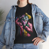 Snapshot of Madness Unisex Heavy Cotton Tee Dark Comic Art Streetwear Design Bold Neon Aesthetic Premium Graphic T Shirt Perfect for Artists Dreamers and Street Culture Enthusiasts