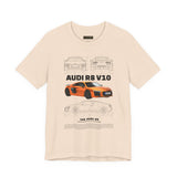 Orange Mid Engine Supercar Blueprint Artwork Unisex Heavy Cotton Tee High Performance Inspired Streetwear Graphic Shirt For Car Enthusiasts And Automotive Art Fans