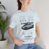 Futuristic Electric Pickup Blueprint Art Unisex Heavy Cotton Tee Bold Streetwear Graphic Shirt For Car Lovers And Tech Enthusiasts