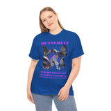 Butterfly Holographic Graphic Black Unisex Heavy Cotton bT Shirt Where Elegance Takes Flight Aesthetic Trendy Streetwear Fashion Outfit