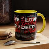 Love Yourself Deep Accent Coffee Mug 11oz 15oz Self Love Motivational Quote Cup Rose Graphic Positive Affirmation Daily Inspiration Empowerment Gift Mug