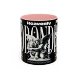 Heavenly Bond Accent Coffee Mug 11oz 15oz Angel And Lion Statue Spiritual Artistic Graphic Ceramic Cup Bold Motivational Streetwear Inspired Fashion Drinkware