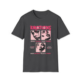 Emotions Speak Louder Than Words Graphic Unisex Softstyle T Shirt Bold Streetwear Retro Pop Art Statement Tee