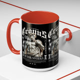 Cronus The Dark Sovereign Accent Coffee Mug 11oz 15oz Greek Mythology Statue Graphic Gothic Streetwear Bold Artistic Ceramic Cup