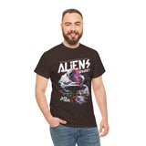 Aliens Exist UFO Graphic Unisex Heavy Cotton Tee Sci Fi Streetwear T Shirt Extraterrestrial Space Alien Design