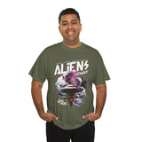 Aliens Exist UFO Graphic Unisex Heavy Cotton Tee Sci Fi Streetwear T Shirt Extraterrestrial Space Alien Design