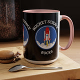 Rocket Science Rocks Accent Coffee Mug 11oz 15oz Space Lover Science Gift Black White Two Tone Ceramic Cup