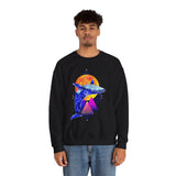 Ballena Cosmic Whale Art Unisex Heavy Blend Crewneck Sweatshirt Vibrant Geometric Ocean Design Premium Streetwear Pullover Soft Fleece Comfortable Fit Bold Marine Life Artwork Perfect Gift for Nature...
