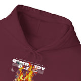 Currency Blaze Burning Money Graphic Unisex Heavy Blend Hooded Sweatshirt Bold Streetwear Flame Cash Statement Gothic Urban Hoodie