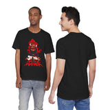 Akuma Matata Graphic T Shirt Fiery Demon Anime Style Streetwear Unisex Oversized Aesthetic Statement Tee