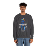 Cosmic Catalyst Unisex Heavy Blend Crewneck Sweatshirt Futuristic Sci Fi Space Astronaut Graphic Pullover Cyberpunk Streetwear Bold Galaxy Design Alpha Mindset Fashion