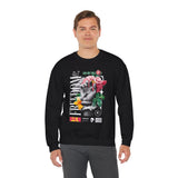 Freedom Snake And Rose Crewneck Comfortable Unisex Sweatshirt Motivational Streetwear Bold Floral Empowerment Design For Resilience And Strength Perfect Gift For Friends Birthdays Cozy Days Casual Wear