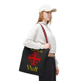 Dues Vault Tote Bag Motivational Hustle Grind Lifestyle Canvas Bag Entrepreneur Mindset Daily Carry Eco Friendly Durable Reusable Shopping Tote