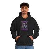 Unisex Heavy Blend Hooded Sweatshirt Butterfly Holographic Graphic Hoodie Black Streetwear Where Elegance Takes Flight Trendy Aesthetic Fashion Outfit