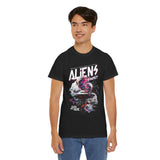Aliens Exist UFO Graphic Unisex Heavy Cotton Tee Sci Fi Streetwear T Shirt Extraterrestrial Space Alien Design