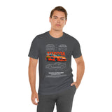 Legendary Orange Street Racer Blueprint Tee Unisex Heavy Cotton Retro Tuner Car Art Graphic Shirt for Enthusiasts