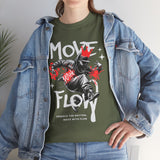 Move With Flow Breakdance Graphic Unisex Heavy Cotton Tee Hip Hop Streetwear Dance Rhythm Urban Style T Shirt