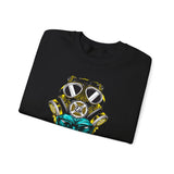 Breaking BadToxic Genius Neon Gas Mask Skull Unisex Heavy Blend Crewneck Sweatshirt Bold Cyberpunk Streetwear Fashion For Artists Rebels Gamers And Visionaries With Futuristic Neon Glow Design