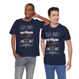 Bugatti Veyron Inspired Illustrated Hypercar Graphic T Shirt Ultimate Luxury Performance Supercar Automotive Streetwear Elite Speed Lifestyle Gift For Exotic Car Enthusiasts