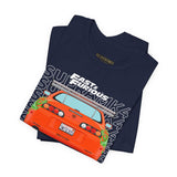 Legendary Orange Street Machine Rear View Unisex Heavy Cotton Tee Powerful JDM Inspired Car Art Graphic Shirt for Collectors and Gearheads