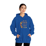 Ho’oponopono Sunflower Unisex Hoodie Heavy Blend Pullover Sweatshirt Healing Affirmation Spiritual Gratitude Mindfulness Positive Energy Streetwear