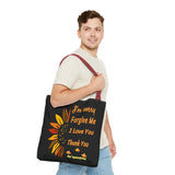 Sunflower Ho'oponopono Tote Bag Hawaiian Healing Prayer Design Spiritual Positivity Canvas Bag Mindfulness Reusable Durable Eco Friendly Shopping Tote
