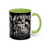 Cronus The Dark Sovereign Accent Coffee Mug 11oz 15oz Greek Mythology Statue Graphic Gothic Streetwear Bold Artistic Ceramic Cup