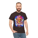 Flaming Pirate Skull Unisex Heavy Cotton Tee Bold Nautical Skull Streetwear T Shirt Fiery Gothic Rebellion Design Perfect For Bikers Gamers Artists And Metal Lovers