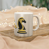 Tate Night Logo TopG (Silver\Gold) Metallic Ceramic Mug Luxury Coffee Tea Cup Motivational Hustler Entrepreneur Mindset Gift