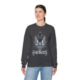Existence Dystopian Society Cyborg Unisex Heavy Blend Crewneck Sweatshirt Futuristic Sci Fi Robotic Graphic Cyberpunk Streetwear Pullover