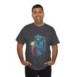 Galactic Dream Astronaut Neon Art Unisex Heavy Cotton Tee Bold Cosmic Streetwear Graphic T Shirt Vibrant Space Design Comfortable Classic Fit Everyday Wear Perfect Gift for Sci Fi Lovers and Creative...
