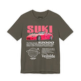 Pink Custom Roadster Blueprint Art Unisex Heavy Cotton Tee Retro Tuner Inspired Streetwear Graphic Shirt for Car Lovers and Daily Casual Wear