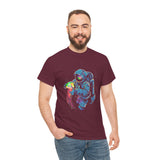 Galactic Dream Astronaut Neon Art Unisex Heavy Cotton Tee Bold Cosmic Streetwear Graphic T Shirt Vibrant Space Design Comfortable Classic Fit Everyday Wear Perfect Gift for Sci Fi Lovers and Creative...