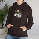Bloom Stronger Floral Graphic Hoodie Comfortable Unisex Sweatshirt Motivational Streetwear Inspirational Empowerment Design for Self Growth Resilience Perfect Gift for Friends Birthdays Cozy Days Casual Wear