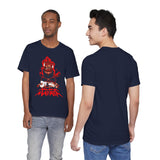 Akuma Matata Graphic T Shirt Fiery Demon Anime Style Streetwear Unisex Oversized Aesthetic Statement Tee
