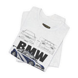 Blue Track Ready Performance Coupe Artwork Unisex Heavy Cotton Tee High Speed Racing Inspired Streetwear Graphic Shirt For Car Enthusiasts And Motorsport Art Fans