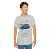 Exotic Blue Supercar Roadster Blueprint Art Unisex Heavy Cotton Tee Premium Streetwear Car Enthusiast Gift Performance Inspired Design Shirt