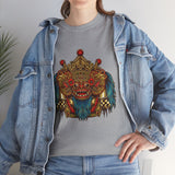 Kala Bhairav Mask Graphic T Shirt Mythical Cultural Warrior Spirit Inspired Tee Tribal Festival Art Streetwear Heavy Cotton Top