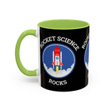 Rocket Science Rocks Accent Coffee Mug 11oz 15oz Space Lover Science Gift Black White Two Tone Ceramic Cup