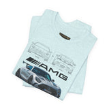 Aggressive Silver Widebody Supercar Blueprint Unisex Heavy Cotton Tee Performance Street Machine Graphic Shirt For Car Lovers And Gearheads