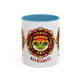 Kathakali Accent Coffee Mug 11oz 15oz Kerala India Classical Dance Art Face Ceramic Cup Cultural Heritage South Indian Folk Design Traditional Festival Gift