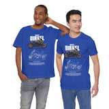 Ducati Inspired Power Cruiser Motorcycle Graphic Unisex Heavy Cotton Tee Premium Streetwear T Shirt for Riders Bikers Enthusiasts and Everyday Wear